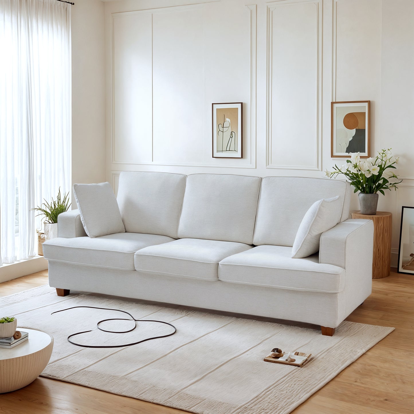 Aloe 88‘’ Modern Upholstered Sofa