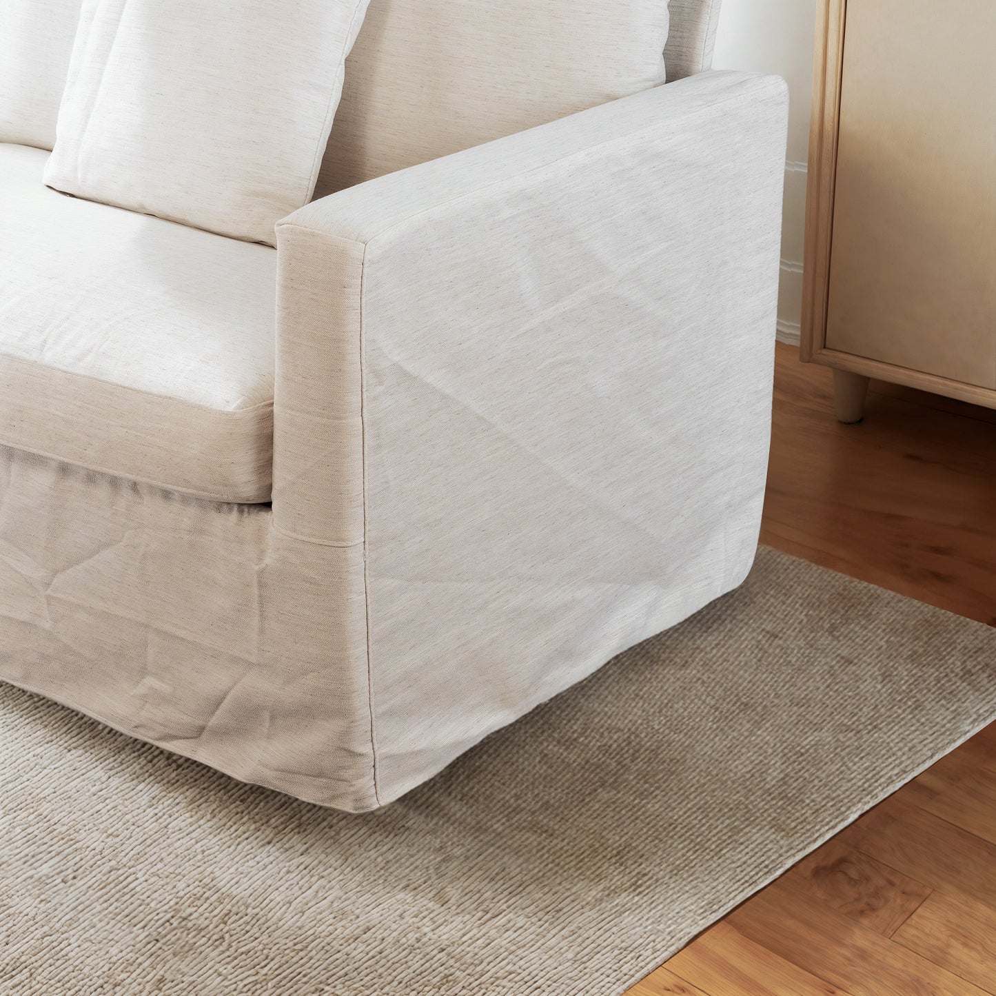 Aqua 93‘’ Modern Slipcovered Sofa for Living Room