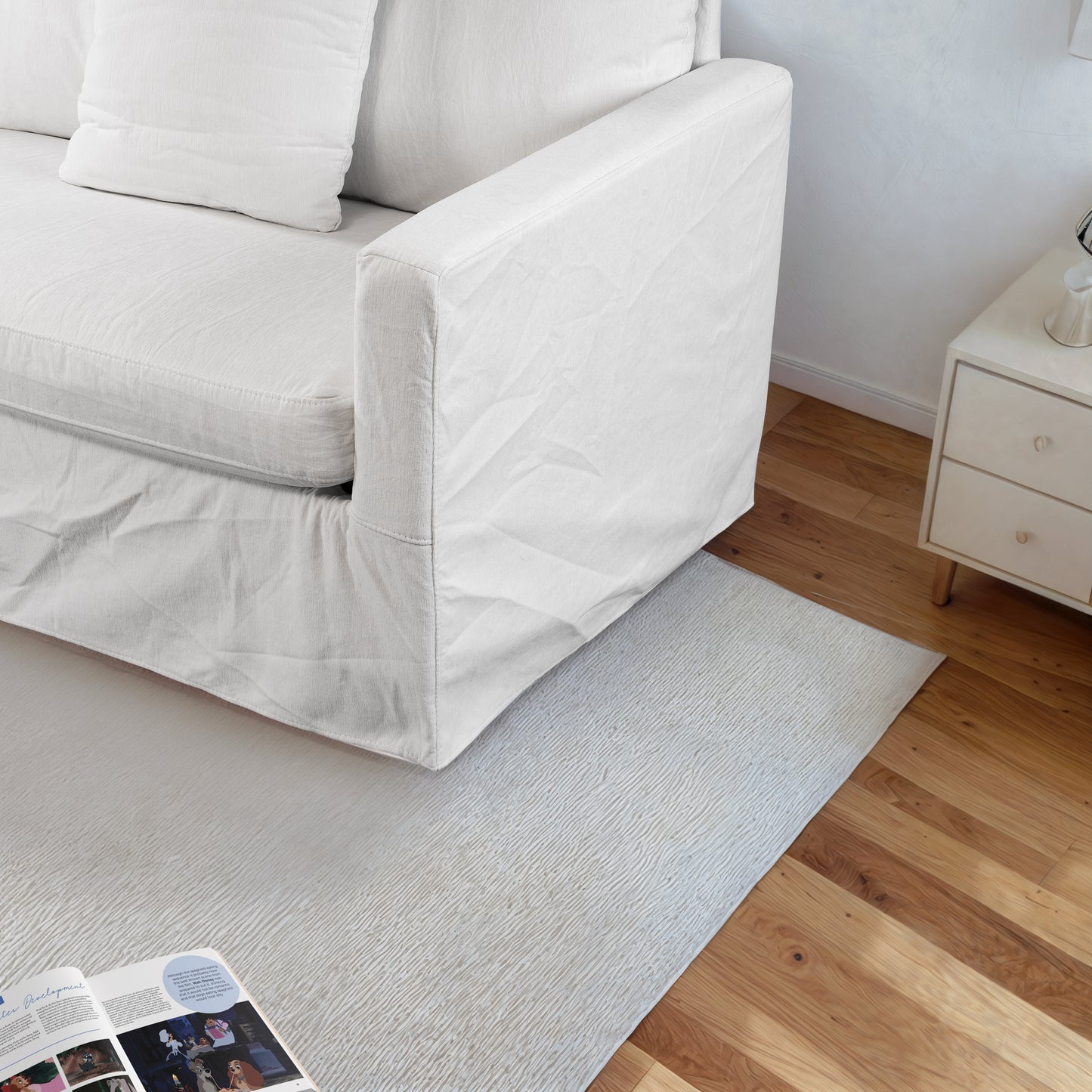Aqua 93‘’ Modern Slipcovered Sofa for Living Room