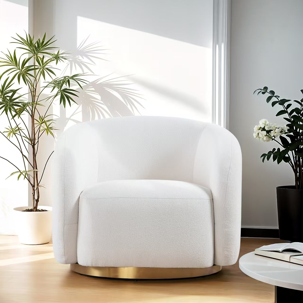 Dove Upholstered Swivel Chair