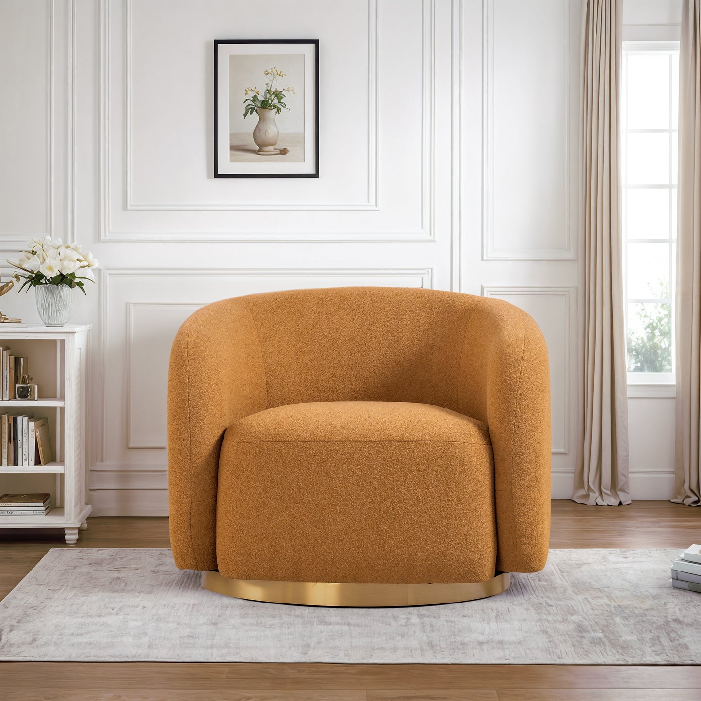 Dove Upholstered Swivel Chair