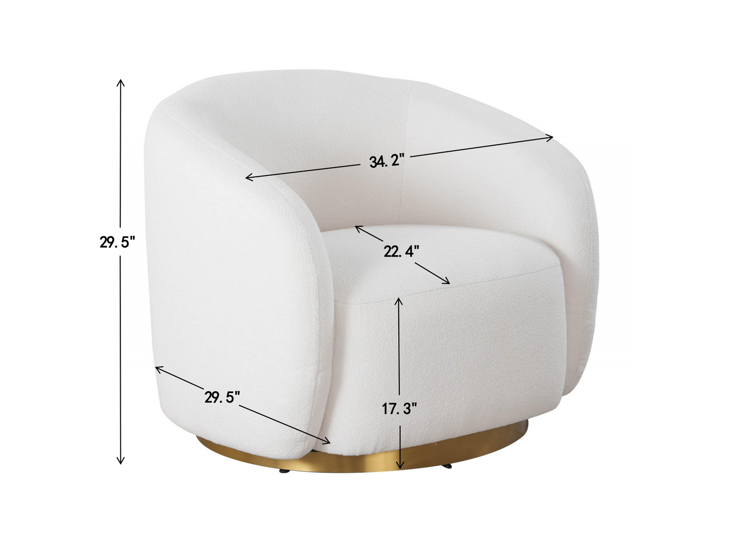 Dove Upholstered Swivel Chair
