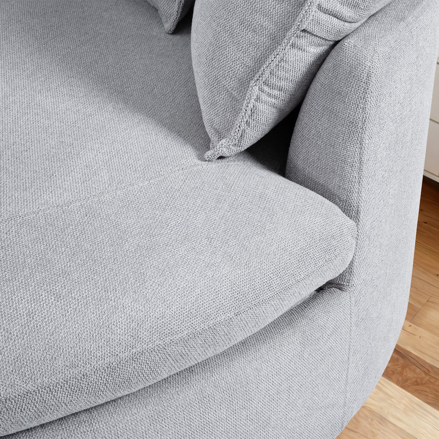 Leno 59" Round Upholstered Oversized Accent Chair