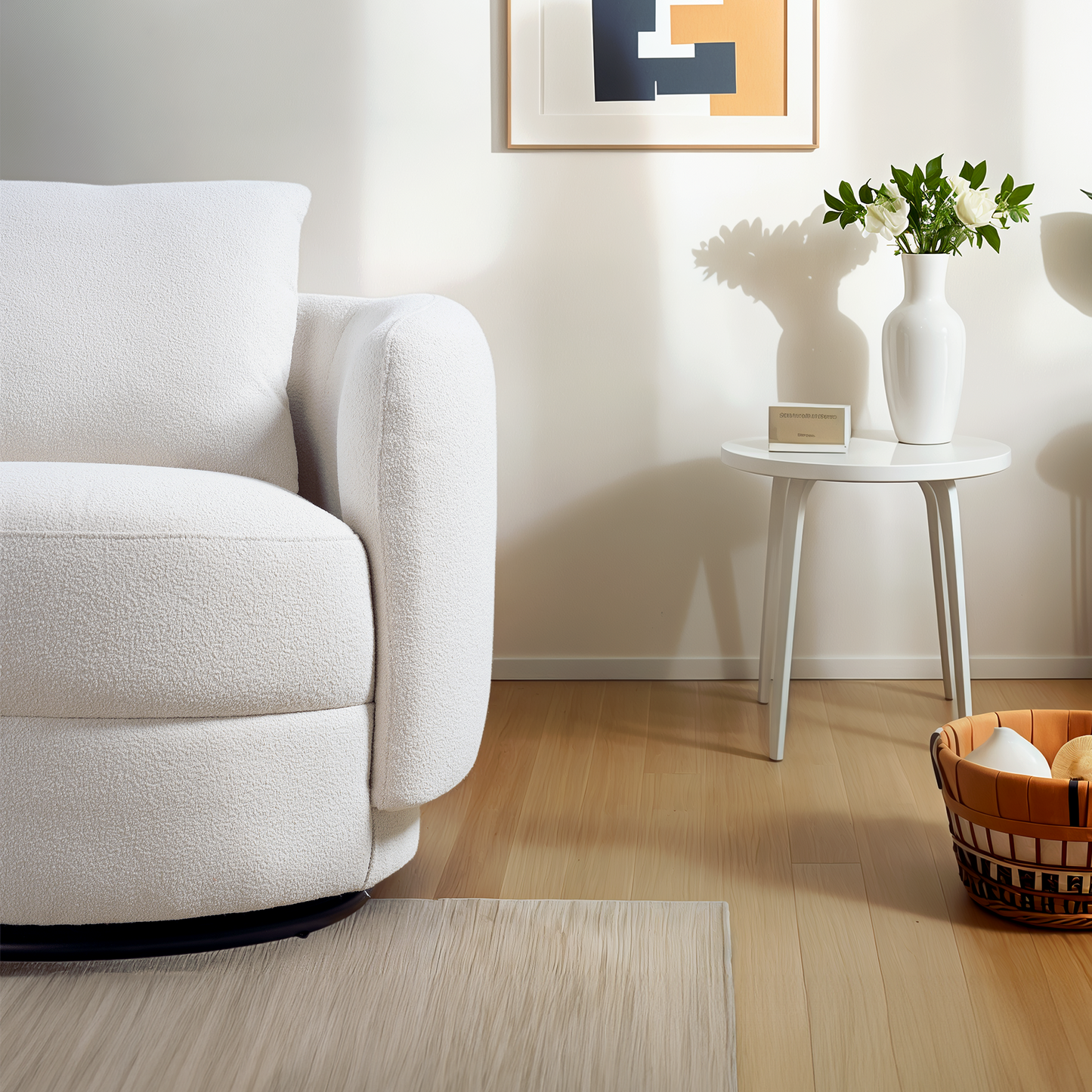 Opal Upholstered Swivel Accent Chair