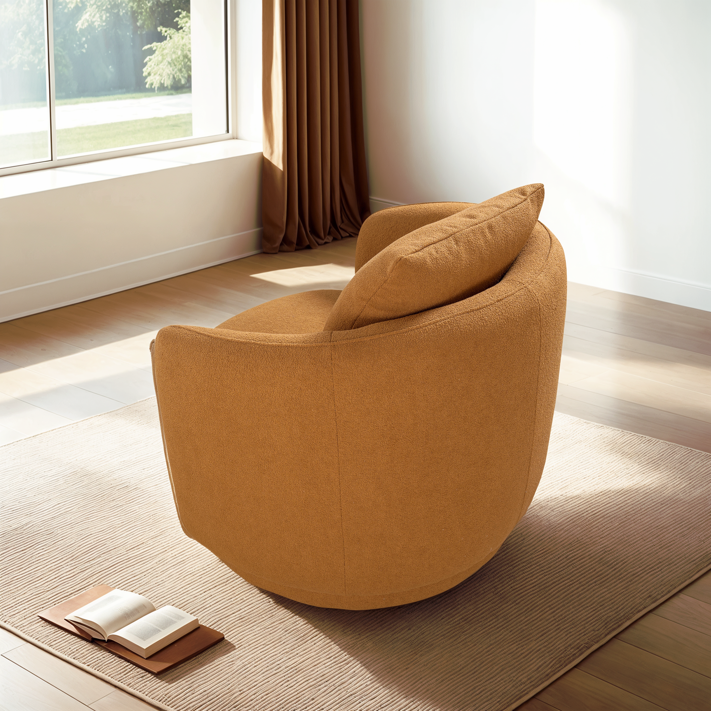 Opal Upholstered Swivel Accent Chair