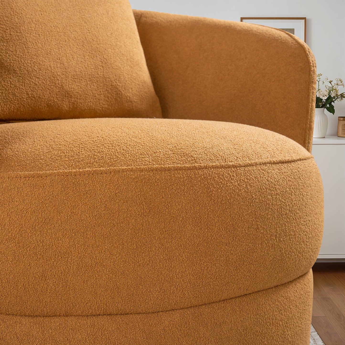 Opal Upholstered Swivel Accent Chair