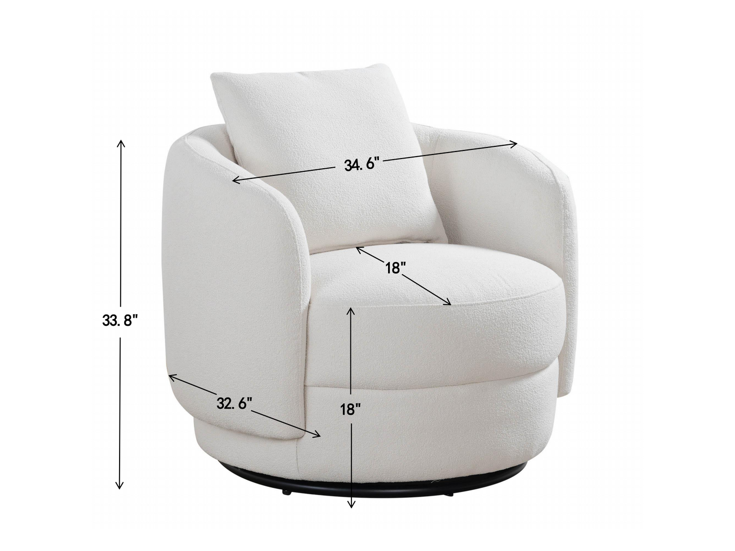 Opal Upholstered Swivel Accent Chair