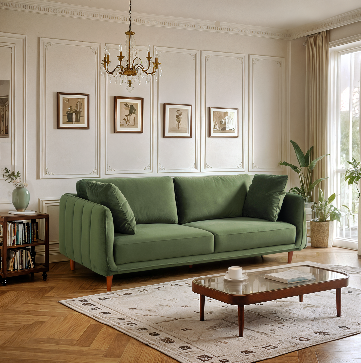 RIVER 83‘’ VELVET SOFA