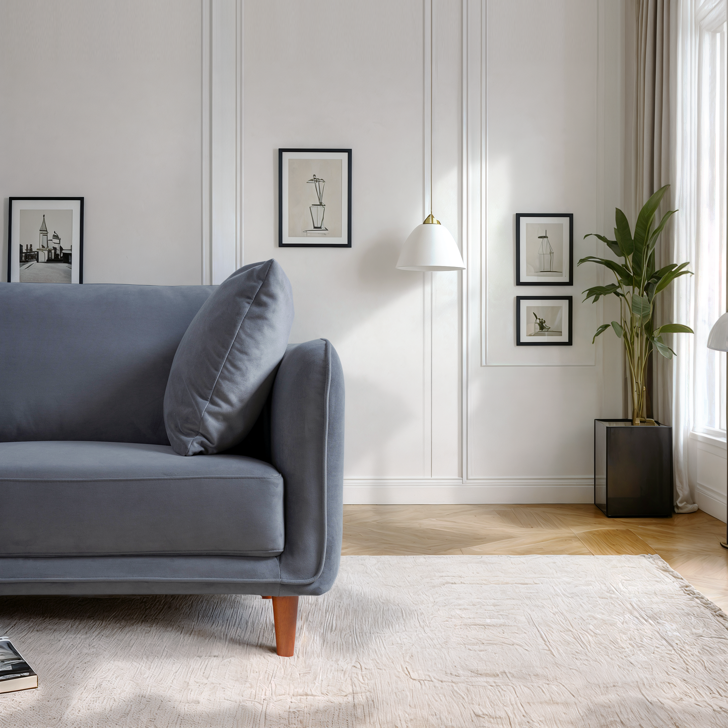 RIVER 83‘’ VELVET SOFA